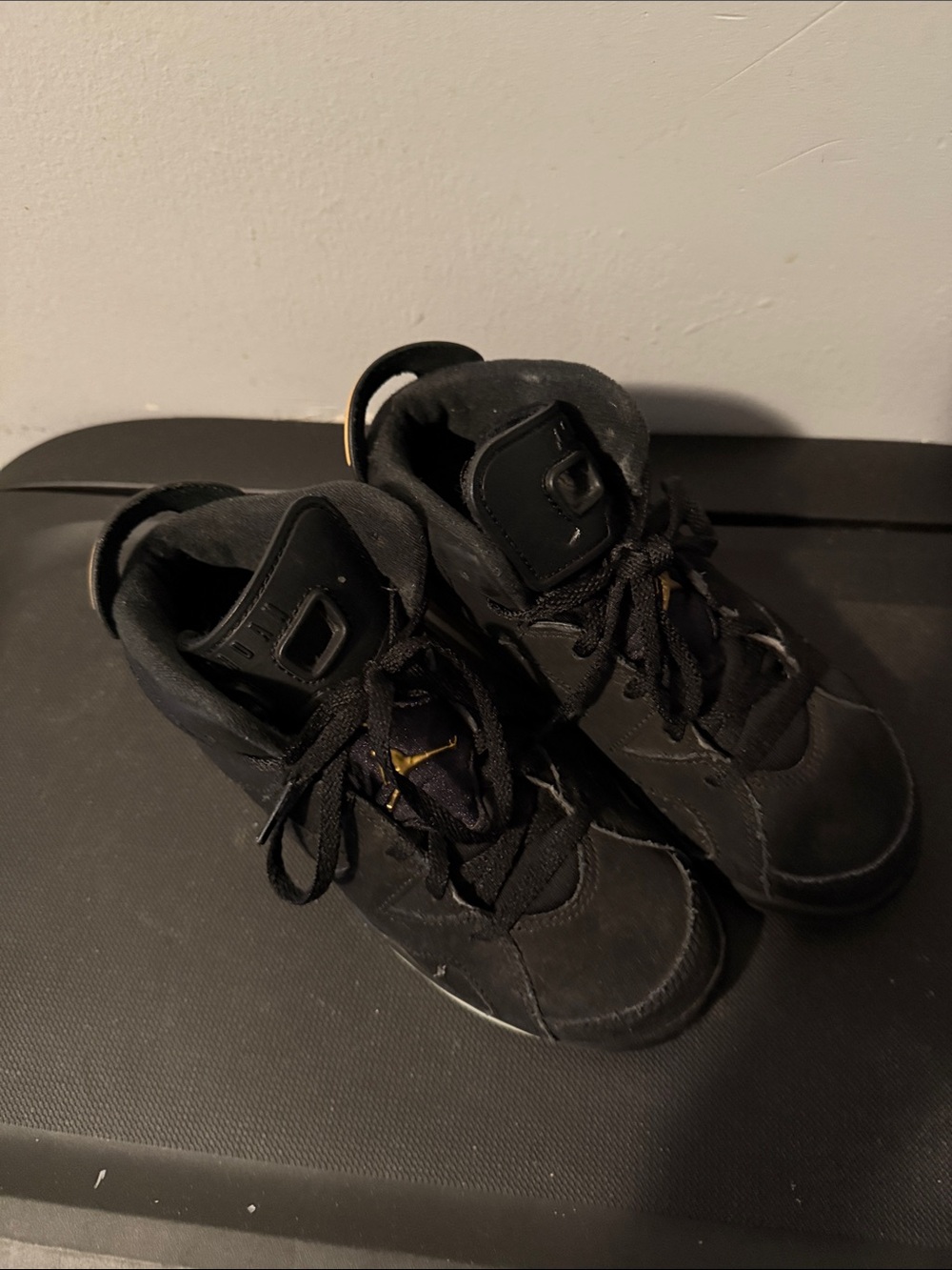 Air Jordan 6  Black and Gold High-Top Sneakers